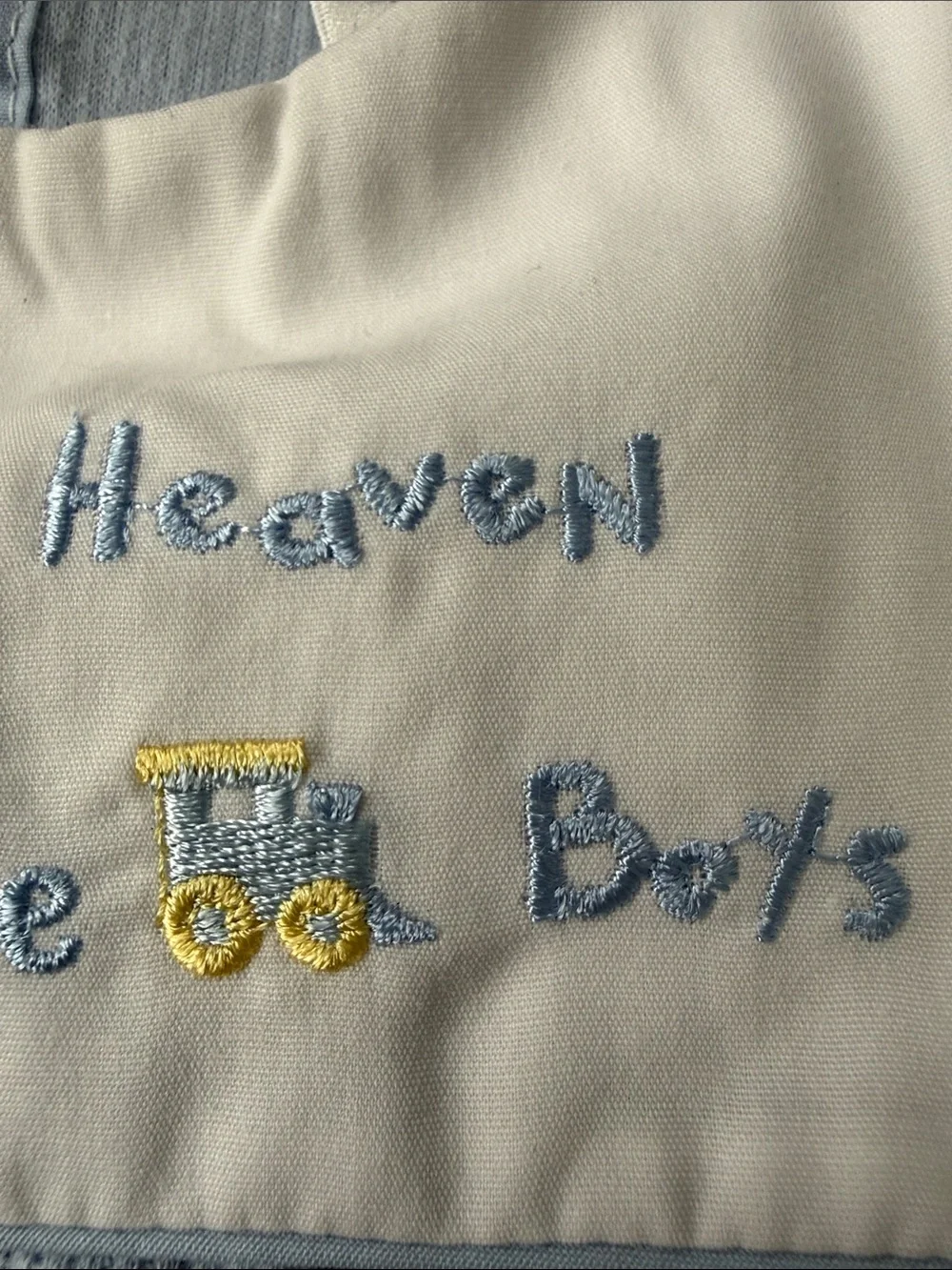 Starting Out Light Blue and White Boys' Shortall with Embroidered Text